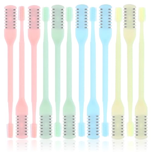 JAWUZ 12 Stück Doppelseitiges Nasenhaarmesser,2-In-1 Nasal Hair Cutter,Nasenlochhaarentferner-Werkzeug,Tragbarer Nasenhaarschneider,Nasenhaarschneiderklinge Für Damen Und Herren von JAWUZ