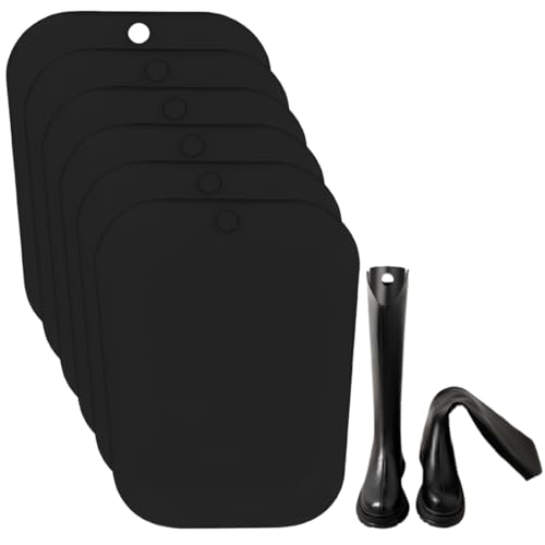 JAWUZ 6 Stück Kunststoff Stiefelspanner,Hohe Stiefelformer Formeinsätze,Stiefelspanner Damen,Stiefelform Einsätze Schwarz,Hält Die Stiefel Aufrecht Für Damen Und Herrenstiefel(32cm) von JAWUZ