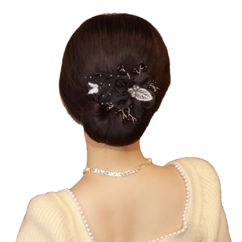 JAWUZ Flower Hair Bun Roller Haarknoten Former mit Blumen Haarclip Magischer Dutt Maker Hochsteckfrisuren Zubehör Leicht Tragbar Faltbar Kein Haarschaden für Frauen Mädchen Alltag Party Strand von JAWUZ