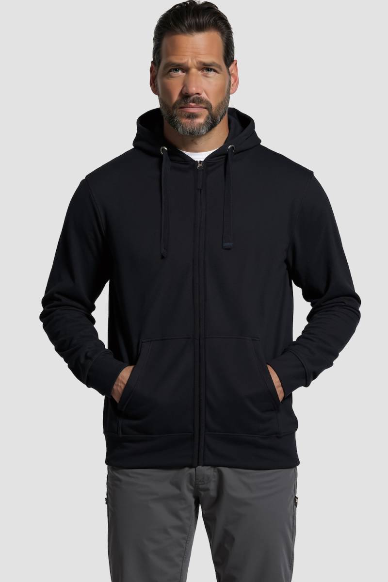 Große Größen Hoodiejacke, Herren, schwarz, Größe: XXL, Baumwolle/Polyester, JAY-PI von JAY-PI