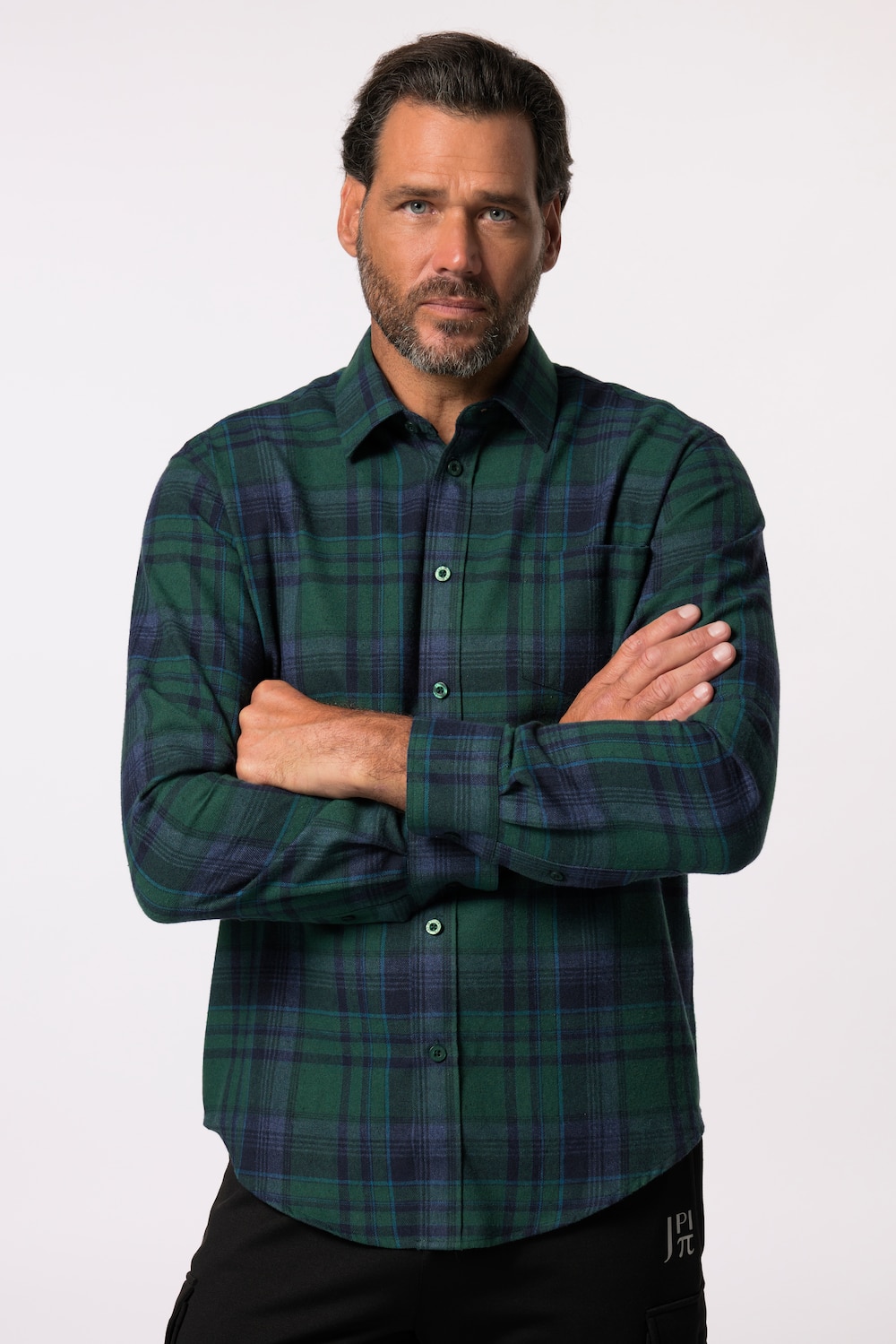 Große Größen JAY-PI Karo-Flanellhemd, Herren, türkis, Größe: 4XL, Baumwolle, JAY-PI von JAY-PI
