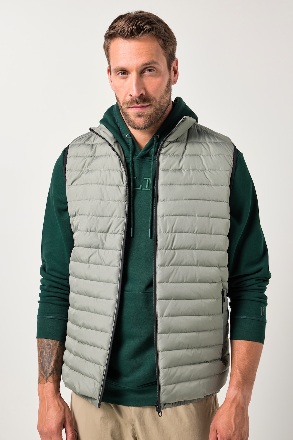 Große Größen JAY-PI Leichtstepp-Weste, Herren, grau, Größe: 4XL, Polyester, JAY-PI von JAY-PI
