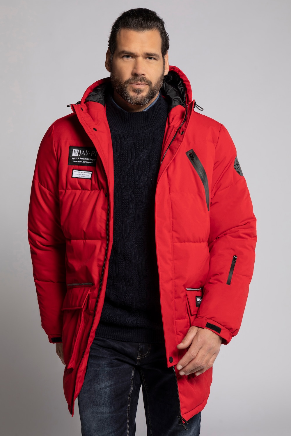 Große Größen JAY-PI Parka, Herren, rot, Größe: XXL, Polyester/Synthetische Fasern, JP1880 von JAY-PI