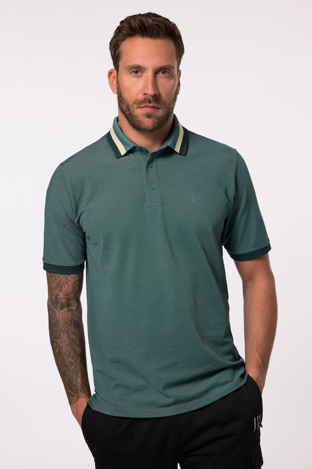 Große Größen JAY-PI Poloshirt, Herren, grün, Größe: L, Polyester/Baumwolle, JAY-PI von JAY-PI