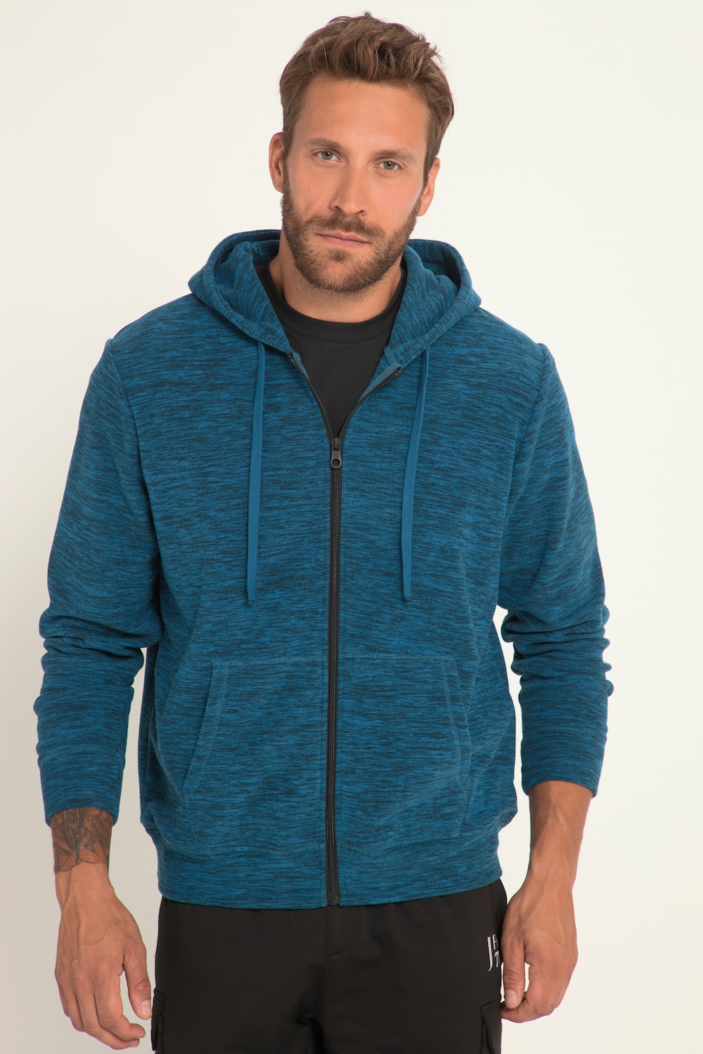 Große Größen JAY-PI Strickfleece-Hoodiejacke, Herren, blau, Größe: 6XL, Polyester, JAY-PI von JAY-PI