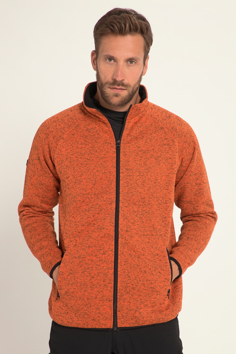 Große Größen JAY-PI Strickfleece-Jacke, Herren, orange, Größe: 3XL, Polyester, JAY-PI von JAY-PI