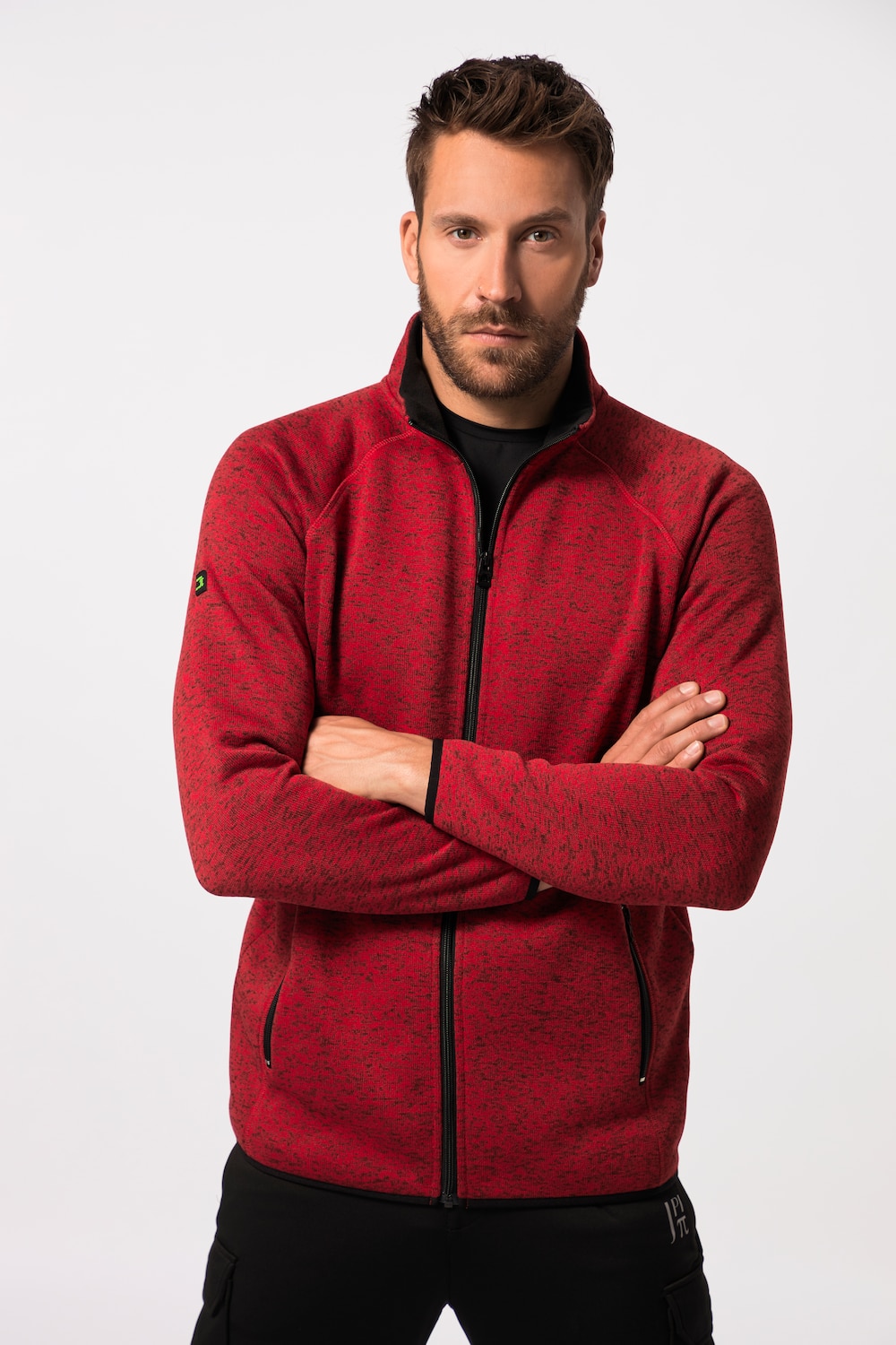 Große Größen JAY-PI Strickfleece-Jacke, Herren, rot, Größe: 6XL, Polyester, JAY-PI von JAY-PI