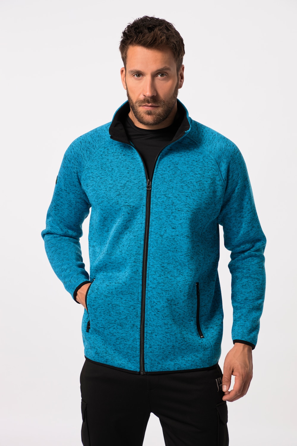 Große Größen JAY-PI Strickfleece-Jacke, Herren, türkis, Größe: 5XL, Polyester, JAY-PI von JAY-PI