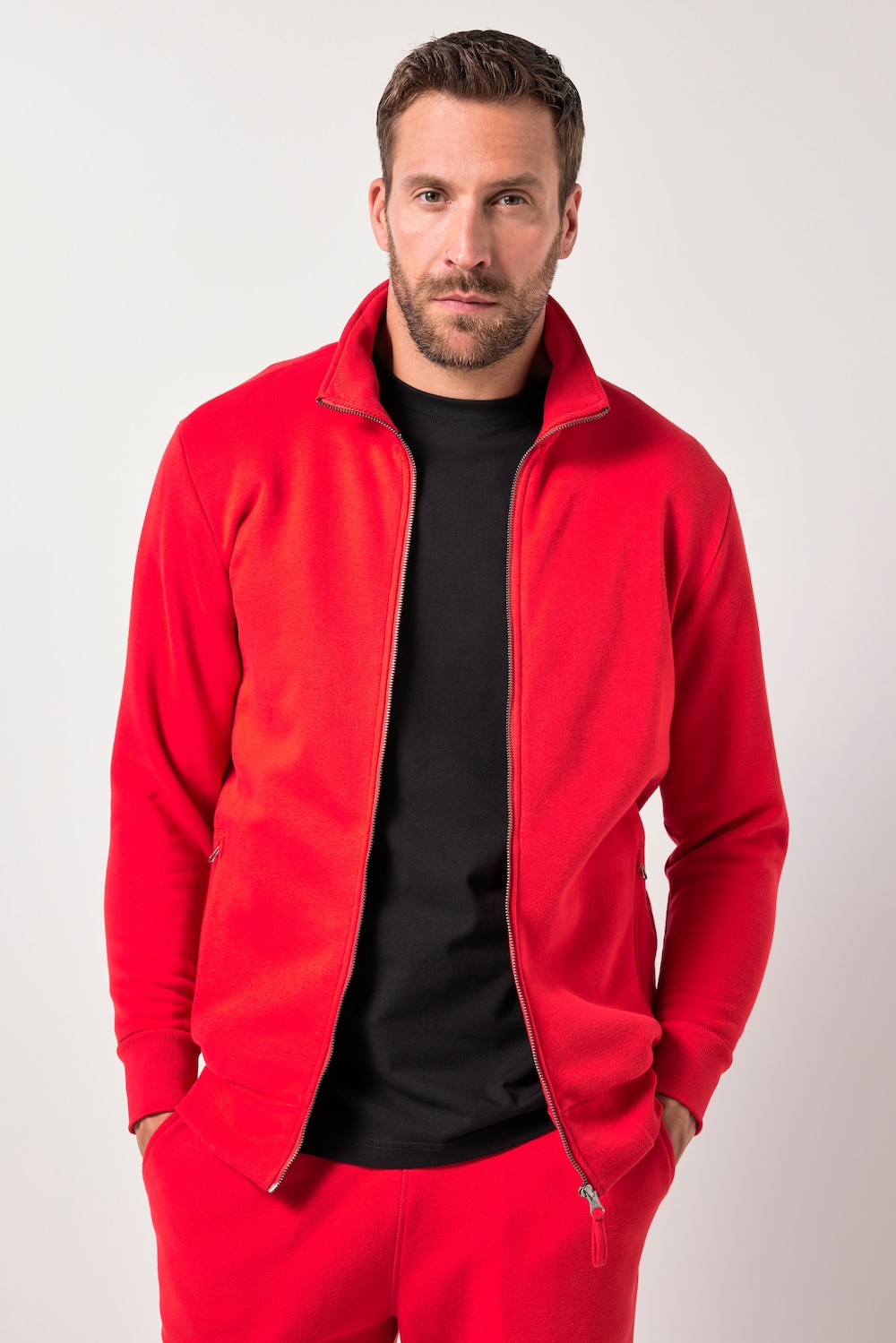 Große Größen JAY-PI Sweatjacke, Herren, rot, Größe: XXL, Baumwolle/Polyester, JAY-PI von JAY-PI