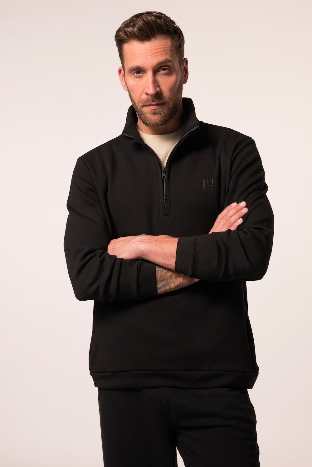 Große Größen JAY-PI Troyer Bauchfit, Herren, schwarz, Größe: XXL, Baumwolle/Polyester, JAY-PI Große Größen JAY-PI Troyer Bauchfit, Herren, schwarz, Größe: XXL, Baumwolle/Polyester, JAY-PI von JAY-PI