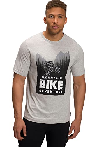 JP 1880 Funktions-Shirt, Bikewear, Halbarm, Ride Print grau Melange 4XL 807125123-4XL von JP 1880