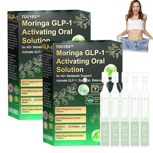 TOOYES Meglutide GLP-1 Activating Oral Solution, Tooyes Glp-1 Tropfen, Advanced GLP 1 Oral Liquid, GLP 1 Tropfen, Natürlicher Pflanzenextrakt, für Männer & Frauen (2 Box) von JAYASU