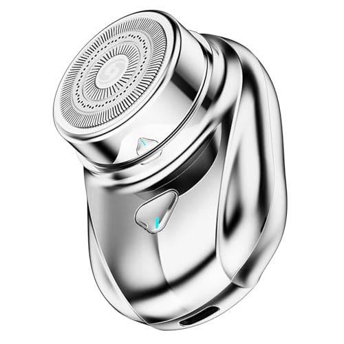 JAYIOLA Elektrorasierer Mini- Gesichtsbartschneider Gesichtshaarrasierer für Büroauto, Grau von JAYIOLA