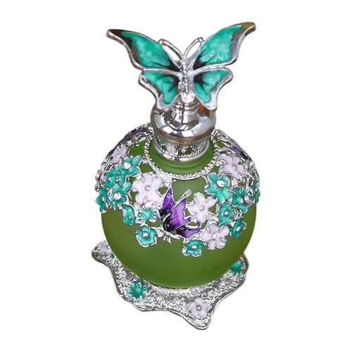 JAYIOLA Glas-Parfümflasche, Behälter, 25 ml, tragbare Dekoration, ätherisches Öl, Flasche für Mädchen von JAYIOLA