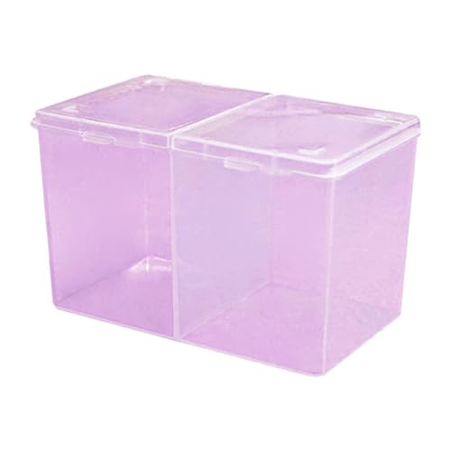 JAYIOLA Make-up-Watte-Organizer-Halter, Wattepad-Halter mit Doppelfächern für das Badezimmer, violett von JAYIOLA