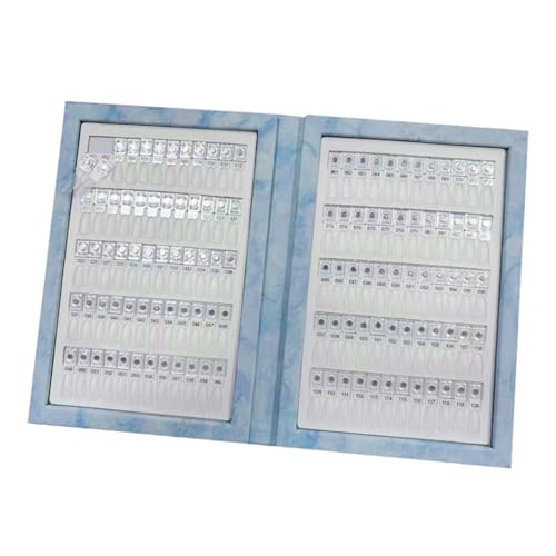 JAYIOLA Nagel Farbanzeige Buch mit 120 Musterfeldern Und Farbchart Buch PU Schaumstoff Material für Geschenk Persönliche Nutzung Salon, Blau von JAYIOLA