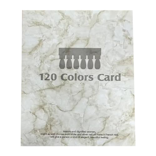 JAYIOLA Nagel Farbanzeige Buch mit 120 Musterfeldern Und Farbchart Buch PU Schaumstoff Material für Geschenk Persönliche Nutzung Salon, Grau von JAYIOLA
