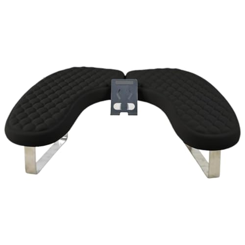 JAYIOLA Nagelarmauflage U Förmiges Handkissen Armstütze Maniküre Kissen Pu Schwamm Metallrahmen mit Integriertem Handyhalter für Kosmetikstudios Heimgeb, Schwarz von JAYIOLA