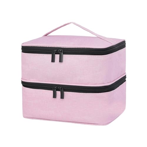 JAYIOLA Nagellack-Aufbewahrungstasche mit Unterteilungen, für 30 Flaschen, Nagellack-Halterbox, Nagellack-Organizer-Etui für Damen, ROSA von JAYIOLA