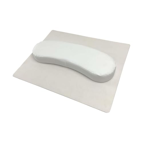 JAYIOLA Nagelstütze mit Unterlage, Armauflage für Maniküre, Kissen für Nageldesign, Weiß von JAYIOLA