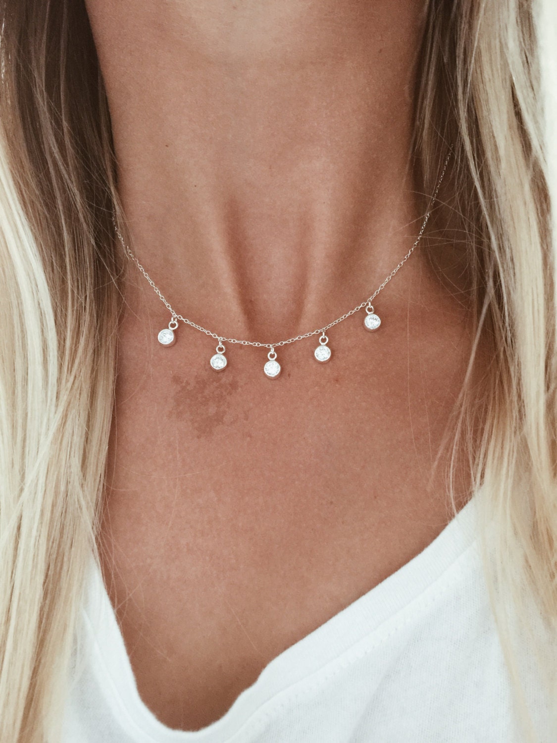 Fünf Kristall Anhänger in Sterling Silber Oder 14/20 Rosegold Fill Fünf Kristall Anhänger in Sterling Silber Oder 14/20 Rosegold Fill von JAYNEandJAMES