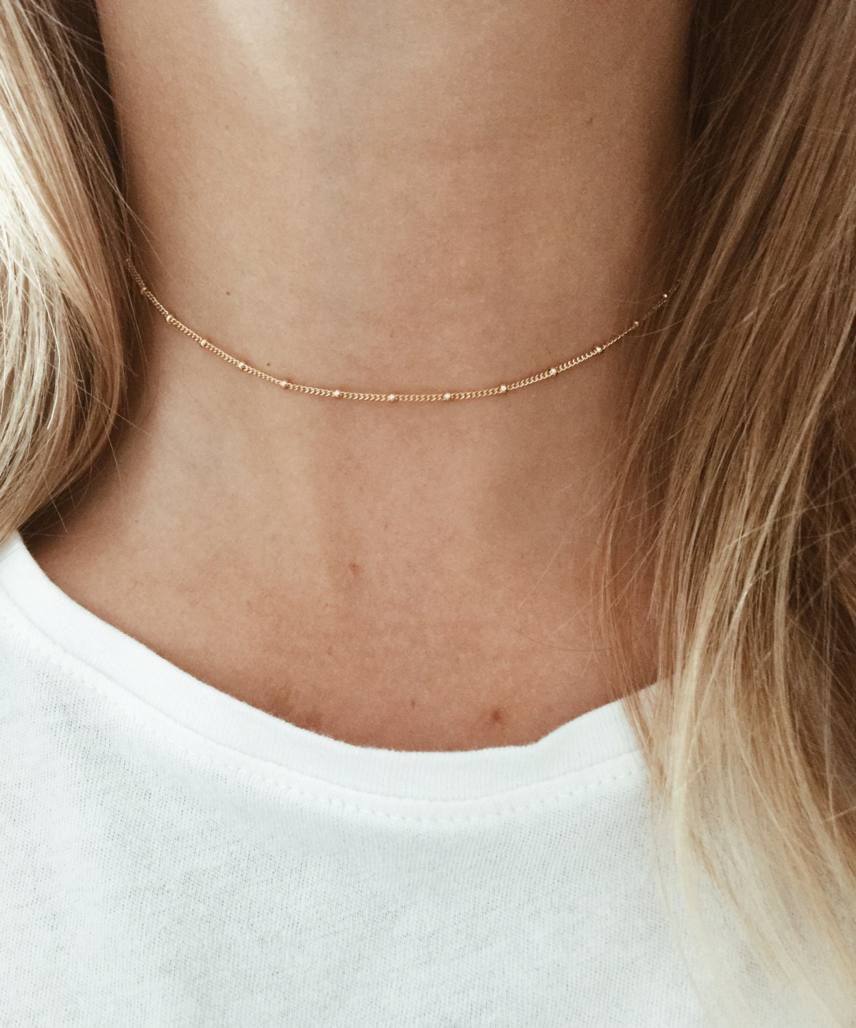 Gold-Perlen Collier in 14/20 Gold-Füllung/Satelliten-Halsband Gold-Perlen Collier in 14/20 Gold-Füllung/Satelliten-Halsband von JAYNEandJAMES