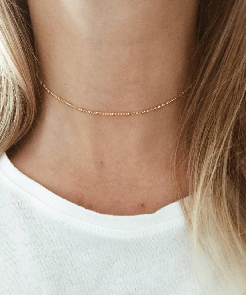 Gold-Perlen Collier in 14/20 Gold-Füllung/Satelliten-Halsband von JAYNEandJAMES