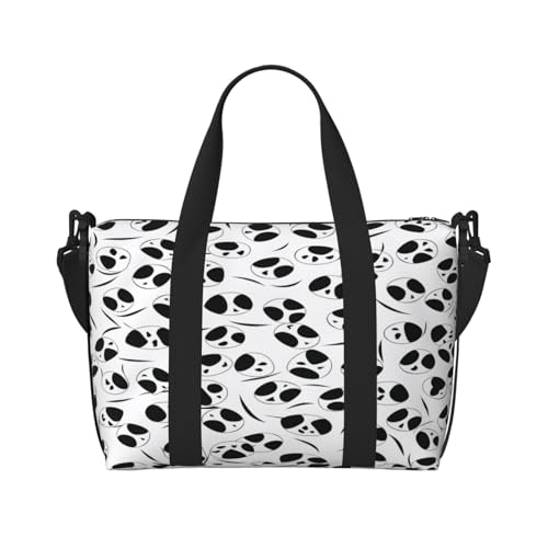 (Panda Cute Printed Pattern) Waterproof Lightweight Hand Travel Bag - Large Carry-On for 3-5 Day Trips | Flugreisen, Sport, Wochenende | Männer & Frauen (1er-Pack), Schwarz , Einheitsgröße von JAYWIS
