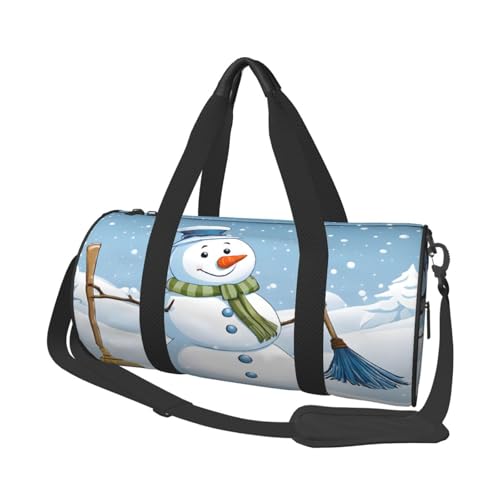 Große Reisetasche mit Aufdruck "Merry Christmas Snowmen" – Organizer mit mehreren Fächern, leicht, für Reisen und Sport von JAYWIS