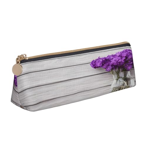 JAYWIS Federmäppchen aus Leder, dreieckig, für Schule, Büro und Reisen, Premium-Reißverschluss-Design, weiß, Einheitsgröße, Taschen-Organizer von JAYWIS