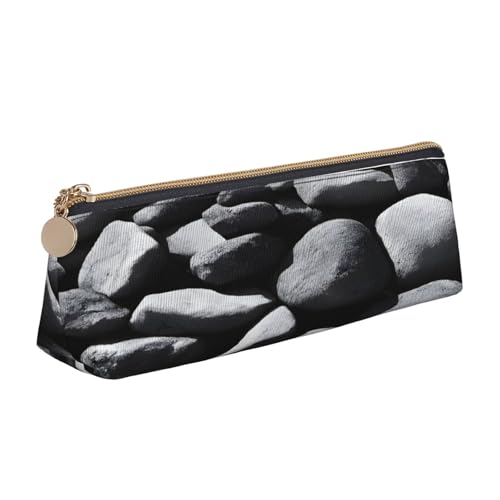 JAYWIS Federmäppchen aus Leder, dreieckig, für Schule, Büro und Reisen, hochwertiges Reißverschluss-Design, weiß, Einheitsgröße, Taschen-Organizer von JAYWIS