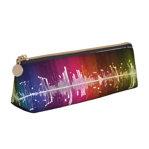 JAYWIS Federmäppchen aus Leder, dreieckig, für Schule, Büro und Reisen, hochwertiges Reißverschluss-Design, weiß, Einheitsgröße, Taschen-Organizer von JAYWIS