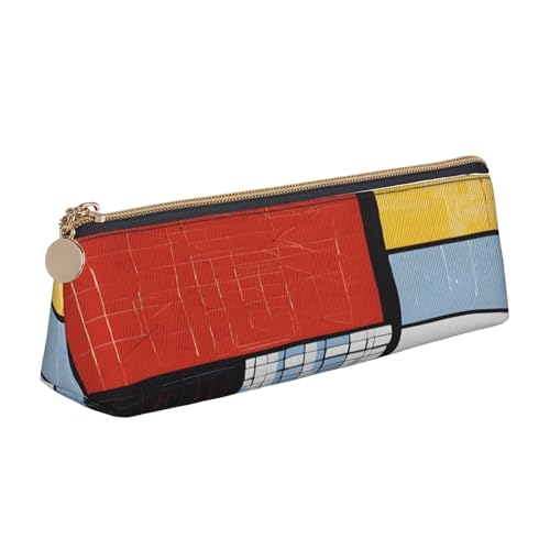 JAYWIS Federmäppchen aus Leder, dreieckig, für Schule, Büro und Reisen, hochwertiges Reißverschluss-Design, weiß, Einheitsgröße, Taschen-Organizer von JAYWIS