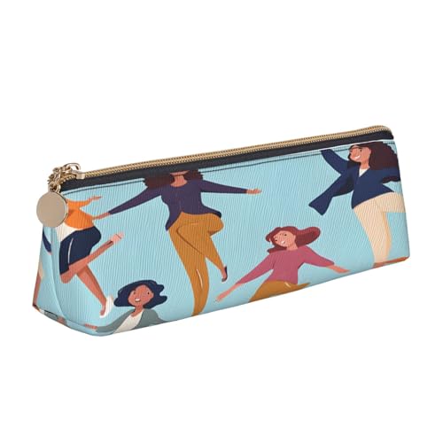 JAYWIS Federmäppchen aus Leder, dreieckig, für Schule, Büro und Reisen, hochwertiges Reißverschluss-Design, weiß, Einheitsgröße, Taschen-Organizer von JAYWIS