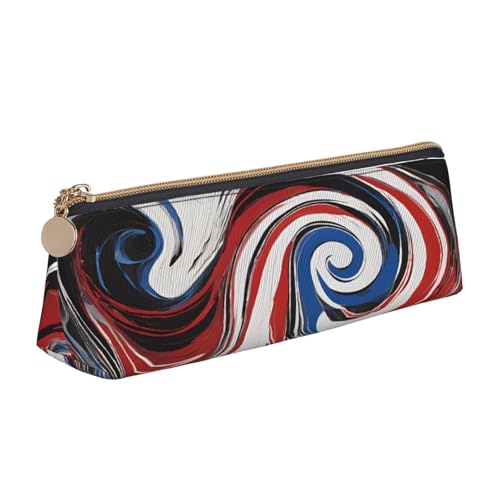 JAYWIS Federmäppchen aus Leder, dreieckig, für Schule, Büro und Reisen, hochwertiges Reißverschluss-Design, weiß, Einheitsgröße, Taschen-Organizer von JAYWIS