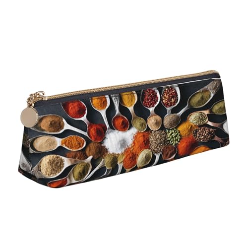 JAYWIS Federmäppchen aus Leder, dreieckig, für Schule, Büro und Reisen, hochwertiges Reißverschluss-Design, weiß, Einheitsgröße, Taschen-Organizer von JAYWIS