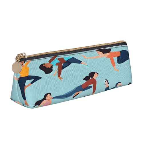 JAYWIS Federmäppchen aus Leder, dreieckig, für Schule, Büro und Reisen, hochwertiges Reißverschluss-Design, weiß, Einheitsgröße, Taschen-Organizer von JAYWIS