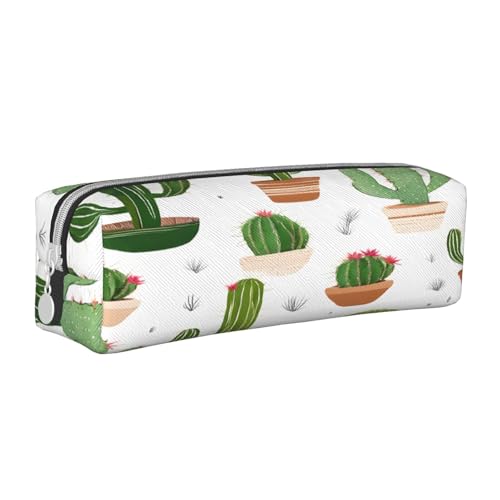 JAYWIS Federmäppchen aus Leder mit Blumenmuster, mit Reißverschluss, handgefertigt, Crossgrain, kompakt für Schule, Büro und Reisen, weiß, Einheitsgröße, Kosmetikkoffer von JAYWIS