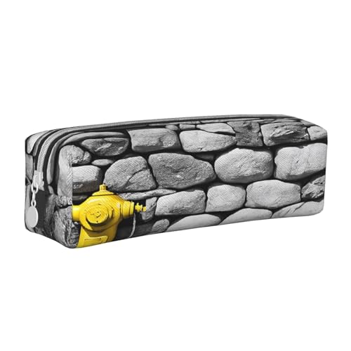 JAYWIS Federmäppchen aus Leder mit Kieselstein-Aufdruck, mit Reißverschluss, handgefertigt, Crossgrain, kompakt für Schule, Büro und Reisen, weiß, Einheitsgröße, Kosmetikkoffer von JAYWIS