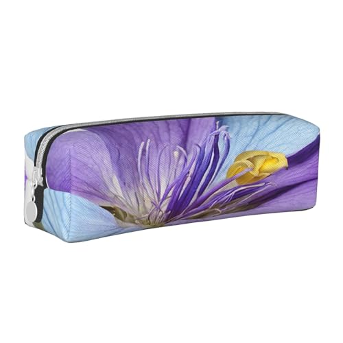 JAYWIS Federmäppchen aus Leder mit Nordlichter-Motiv, mit Reißverschluss, handgefertigt, Crossgrain, kompakt für Schule, Büro und Reisen, weiß, Einheitsgröße, Kosmetikkoffer von JAYWIS