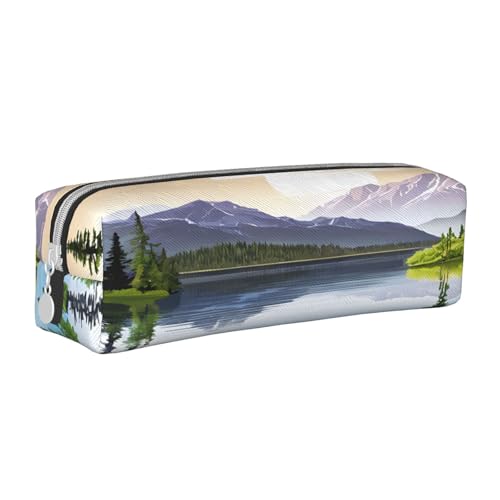 JAYWIS Federmäppchen aus Leder mit Reißverschluss, handgefertigt, Crossgrain, kompakt für Schule, Büro und Reisen, weiß, Einheitsgröße, Kosmetikkoffer von JAYWIS