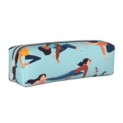 JAYWIS Federmäppchen aus Leder mit Reißverschluss, handgefertigt, Crossgrain, kompakt für Schule, Büro und Reisen, weiß, Einheitsgröße, Kosmetikkoffer von JAYWIS