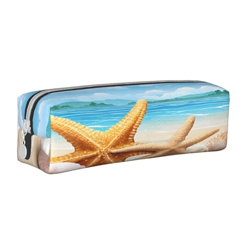 JAYWIS Federmäppchen aus Leder mit Reißverschluss, handgefertigt, Crossgrain, kompakt für Schule, Büro und Reisen, weiß, Einheitsgröße, Kosmetikkoffer von JAYWIS