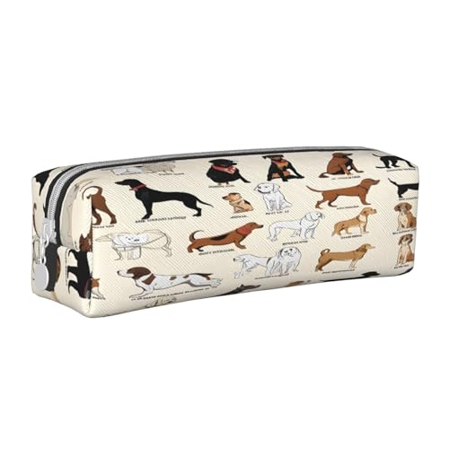 JAYWIS Federmäppchen aus Leder mit Reißverschluss, handgefertigt, Crossgrain, kompakt für Schule, Büro und Reisen, weiß, Einheitsgröße, Kosmetikkoffer von JAYWIS