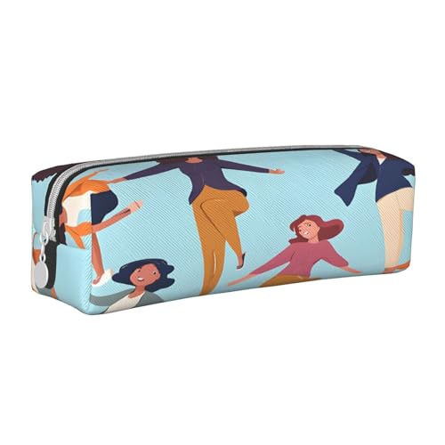 JAYWIS Federmäppchen aus Leder mit Reißverschluss, handgefertigt, Crossgrain, kompakt für Schule, Büro und Reisen, weiß, Einheitsgröße, Kosmetikkoffer von JAYWIS