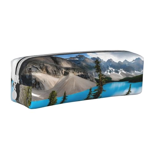 JAYWIS Federmäppchen aus Leder mit Reißverschluss, handgefertigt, Crossgrain, kompakt für Schule, Büro und Reisen, weiß, Einheitsgröße, Kosmetikkoffer von JAYWIS