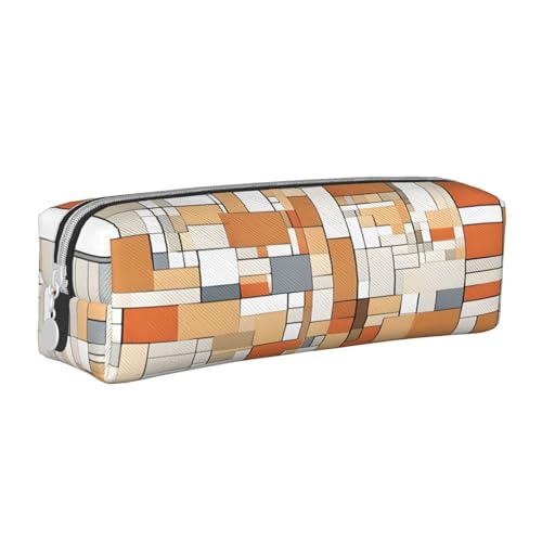 JAYWIS Federmäppchen aus Leder mit Reißverschluss, handgefertigt, Crossgrain, kompakt für Schule, Büro und Reisen, weiß, Einheitsgröße, Kosmetikkoffer von JAYWIS