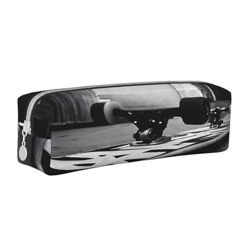 JAYWIS Federmäppchen aus Leder mit Reißverschluss, handgefertigt, Crossgrain, kompakt für Schule, Büro und Reisen, weiß, Einheitsgröße, Kosmetikkoffer von JAYWIS