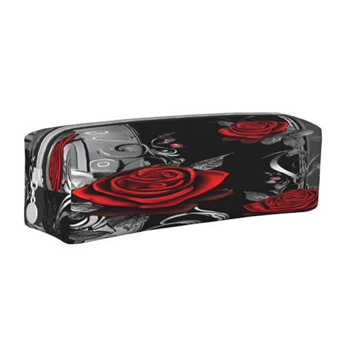 JAYWIS Federmäppchen aus Leder mit Reißverschluss, handgefertigt, Crossgrain, kompakt für Schule, Büro und Reisen, weiß, Einheitsgröße, Kosmetikkoffer von JAYWIS