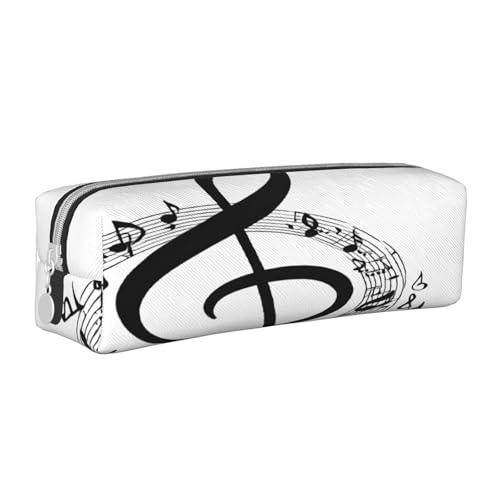 JAYWIS Federmäppchen aus Leder mit Reißverschluss, handgefertigt, Kreuznarbenmuster, kompakt für Schule, Büro und Reisen, weiß, Einheitsgröße, Kosmetikkoffer von JAYWIS